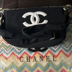 Chanel Black and White Crossbody Bag